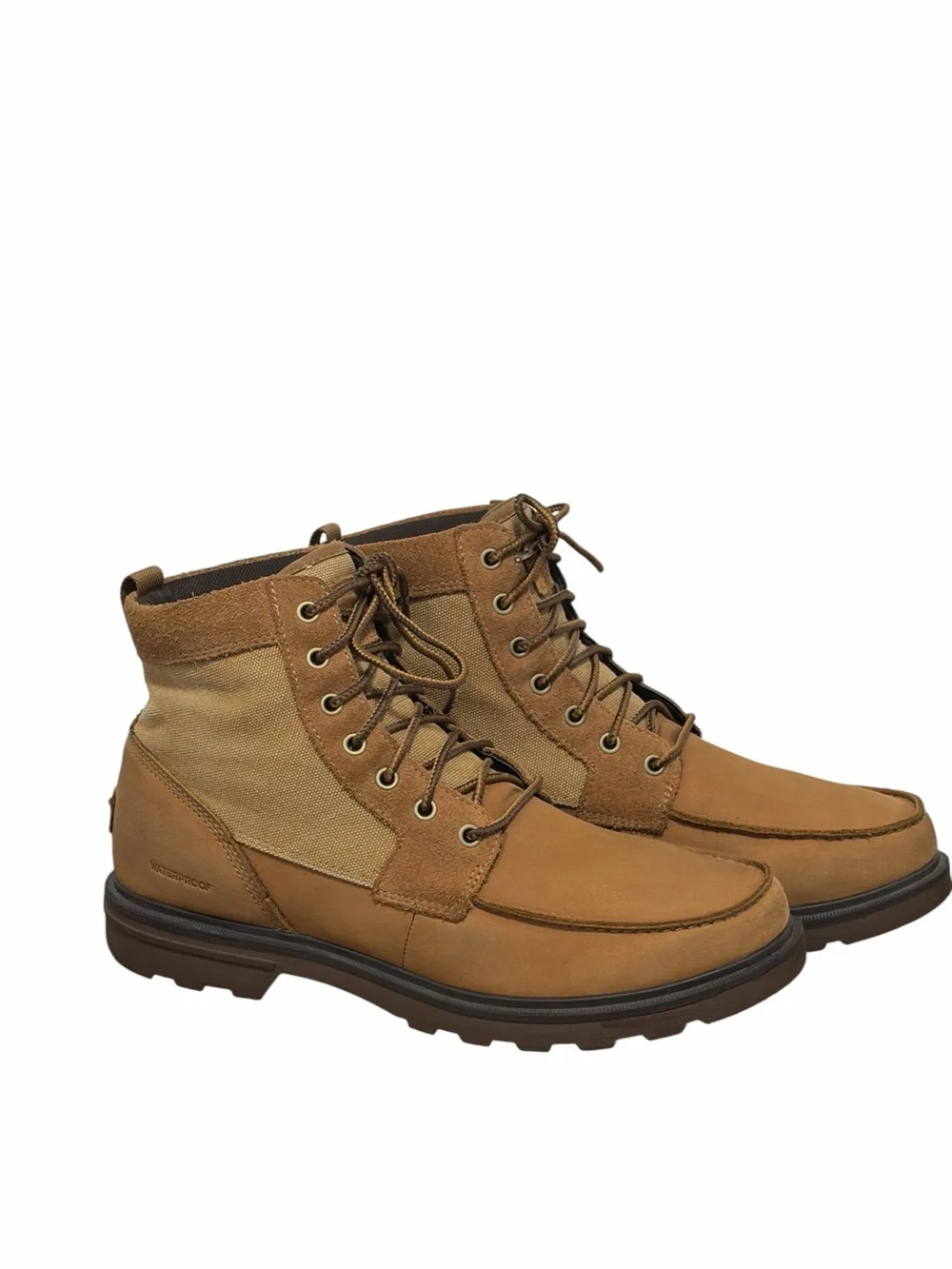 Sorel Men’s Carson Moc Canvas Leather Suede Waterproof Casual Boots - Size 11